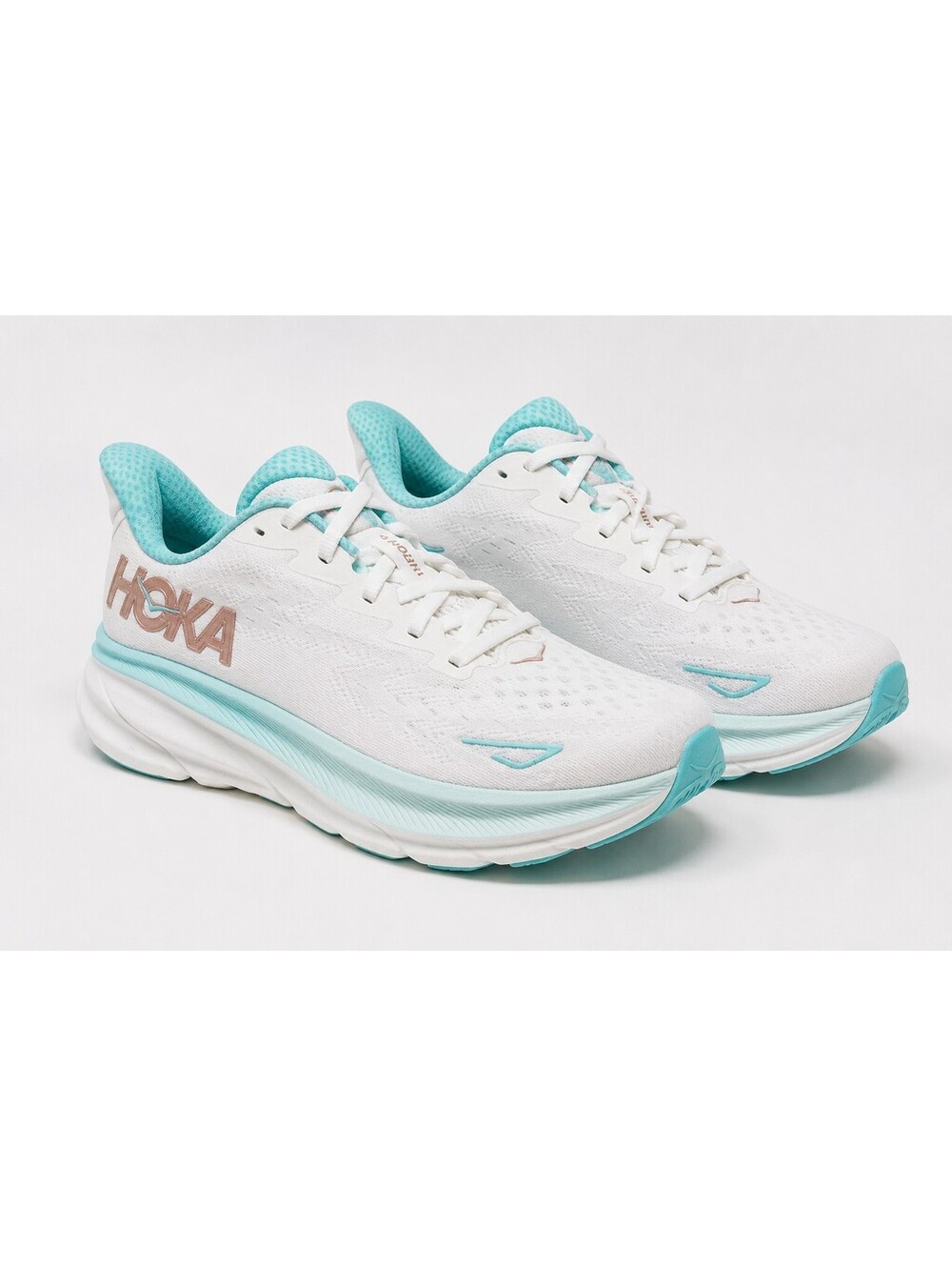 Hoka One One Women's Running Shoes Size 6.5B White and Light Blue